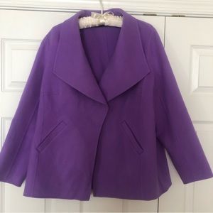 Talbot’s Woman Size 1Xp Wool Open Wrap Jacket.Color Lilac.